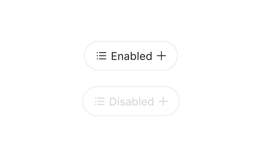 chipbutton options disabled