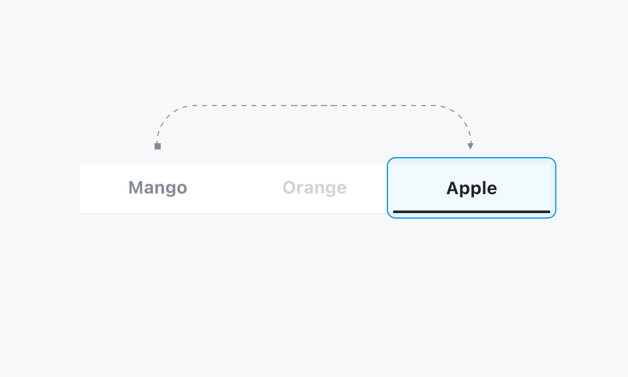 tabs behavior focus
